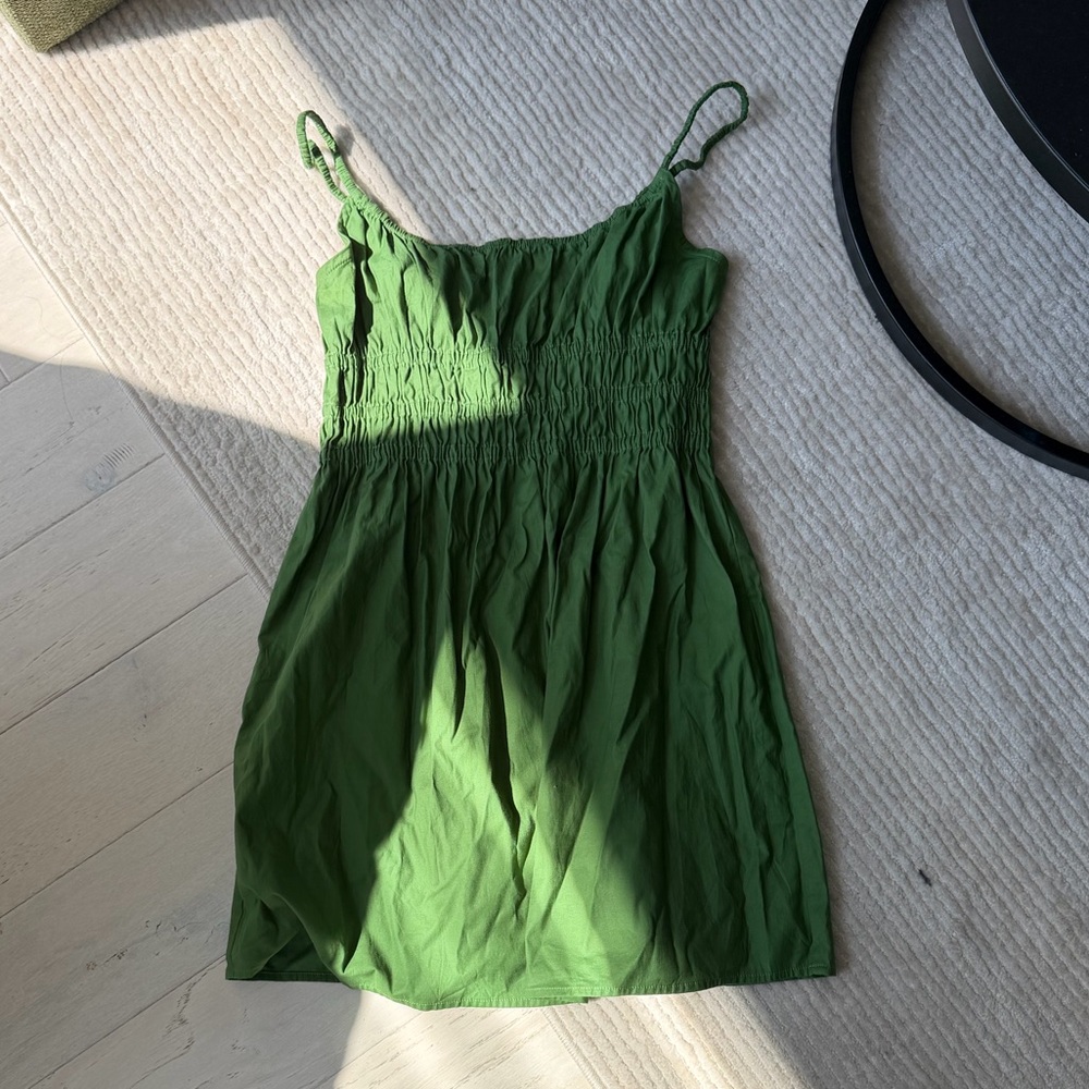 Reformation Green Mini Dress